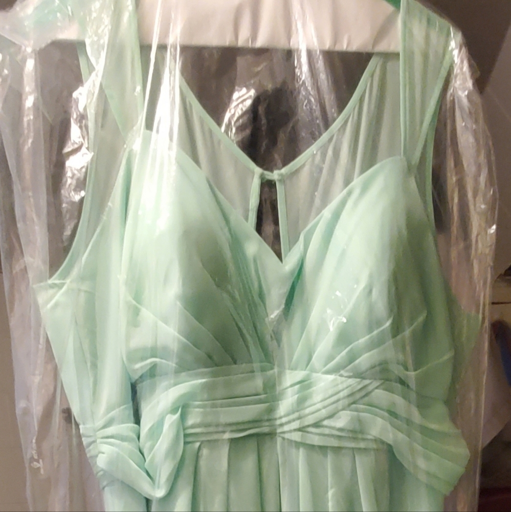 Christina Wu Size 20 Mint Green Plus Size Bridesmaid Dress